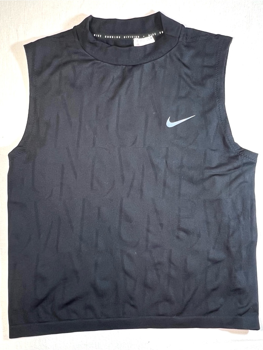 Nike Running Cropped Black Sleeveless Athletic Shirt